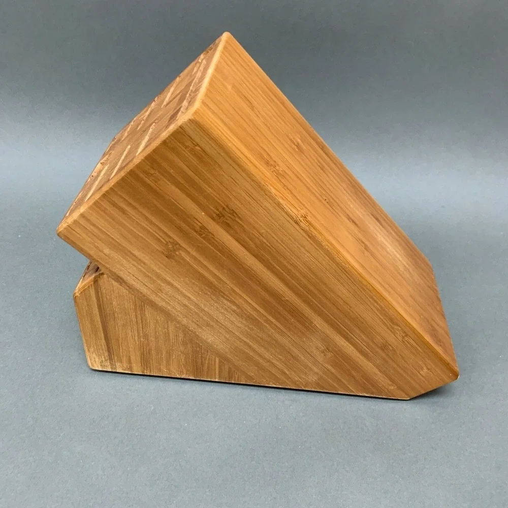 Wooden Knife Block Stand Cutlery Storage Organizer 19 Slots‎ Brown 9
